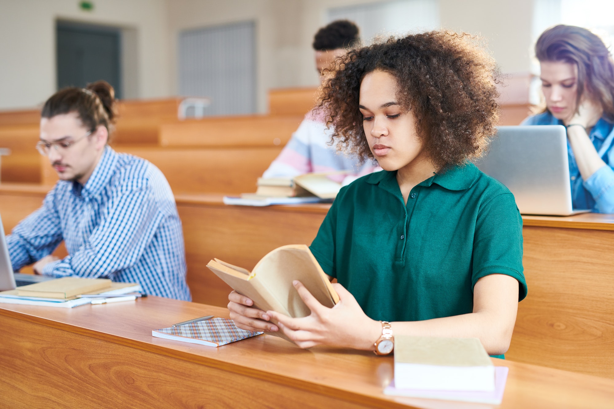 Student studying