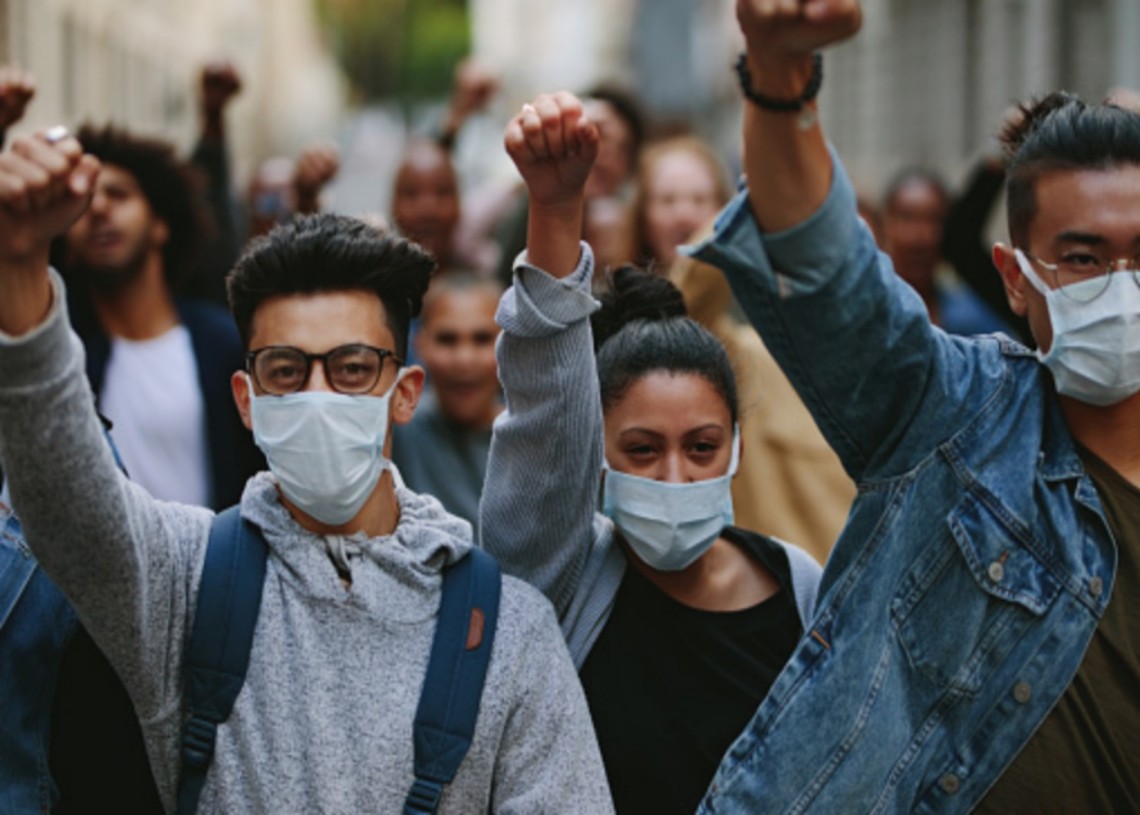 Protest over schools reopening in california